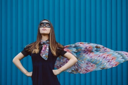 Super Hero pose girl