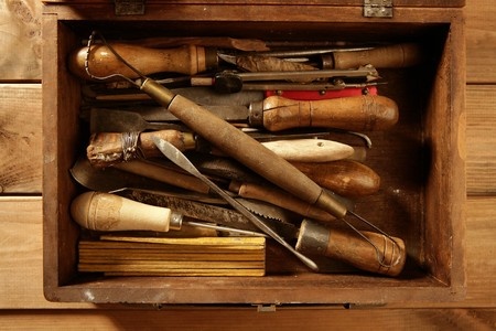 Toolbox antique closeup