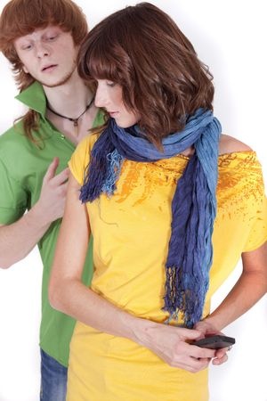 Teens hiding cell phone